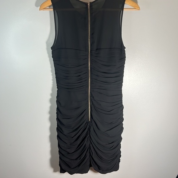 Black Ruched Bodycon Dress; H&M Size 6 - Picture 6 of 9